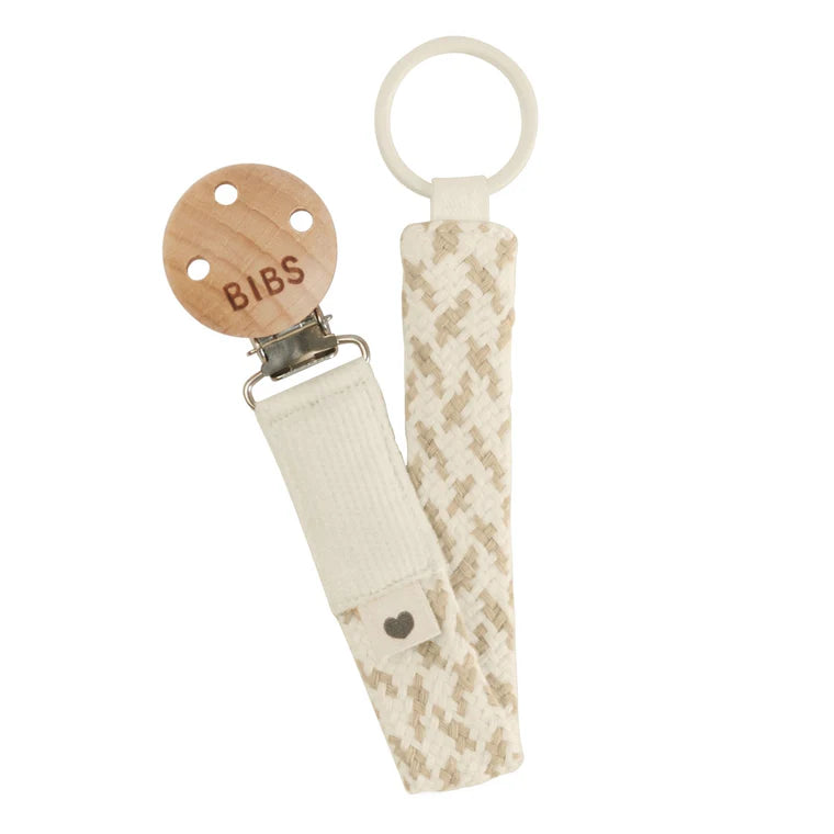 BIBS Pacifier Clip Ivory/Vanilla