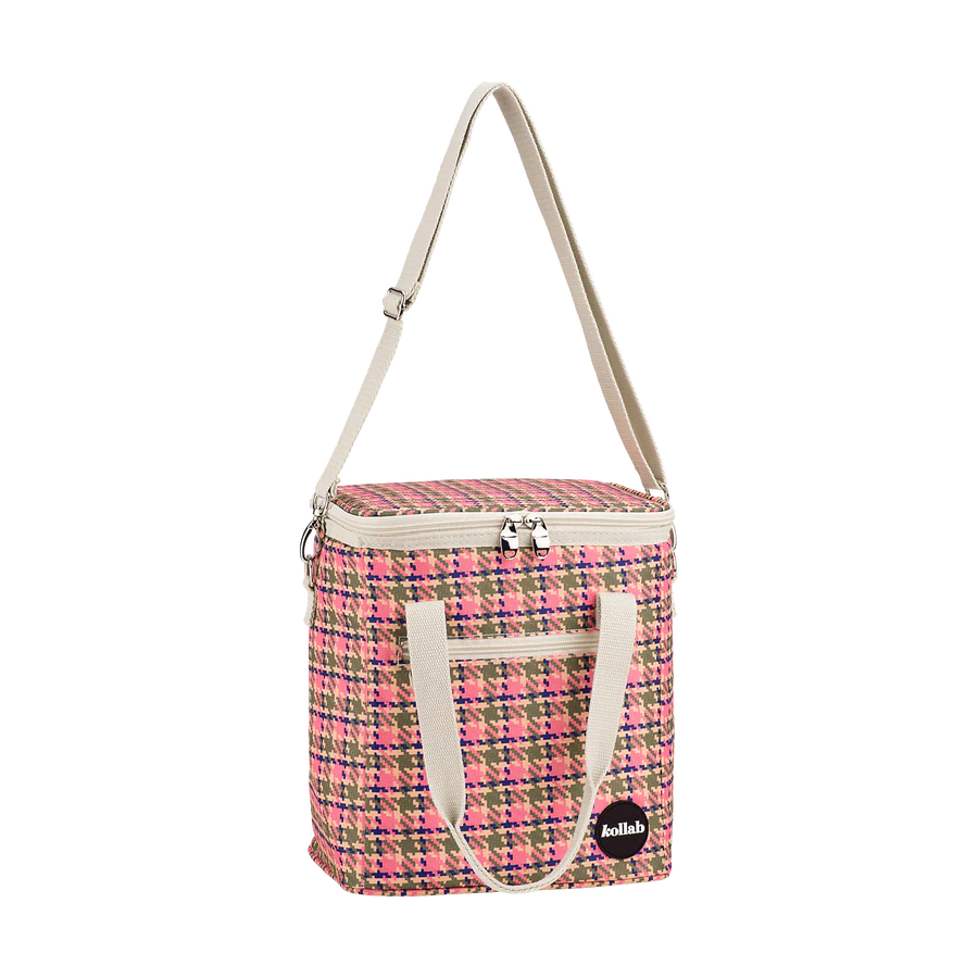Kollab Mini Cooler Pink Houndstooth