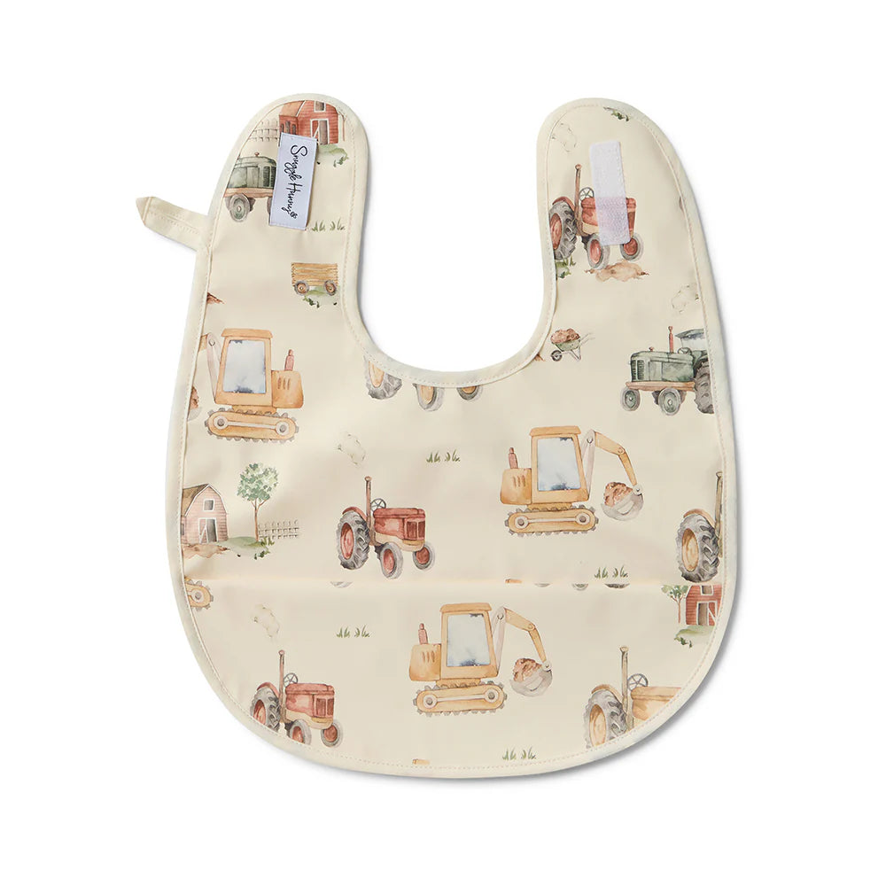 Snuggle Hunny Diggers & Tractors Snuggle Bib