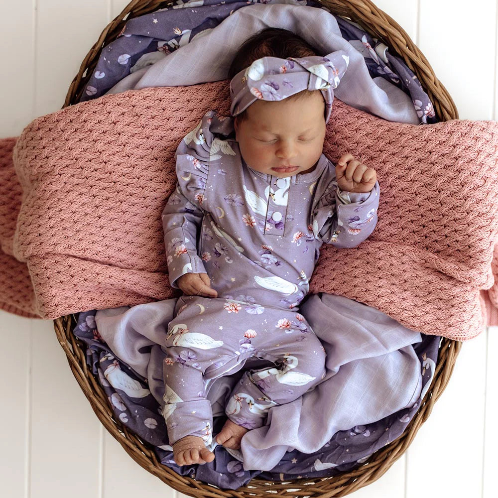 Snuggle Hunny Organic Growsuit Swan Lake