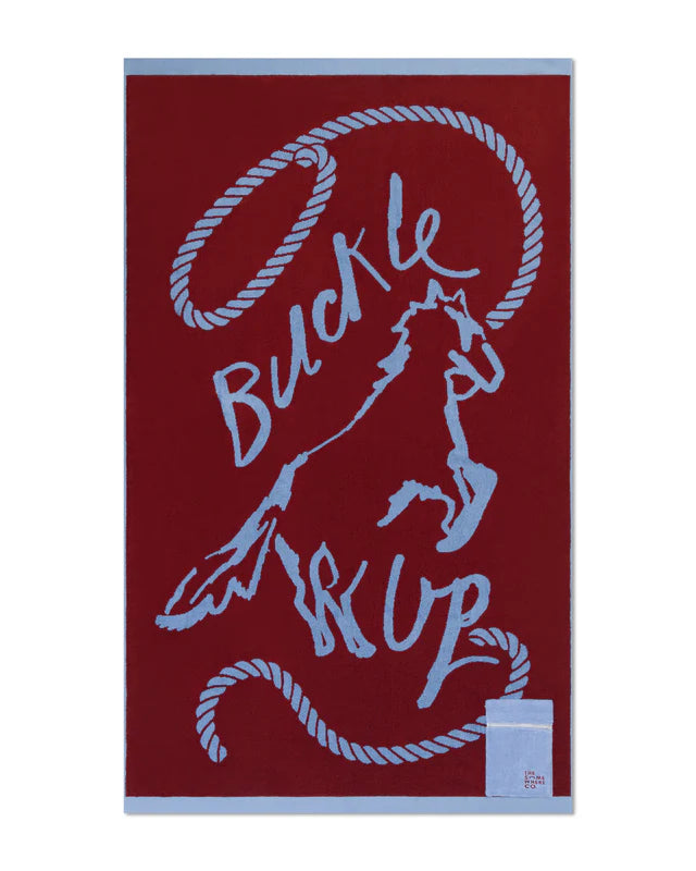 The Somewhere Co Buckle Up Premium Cotton Beach Towel
