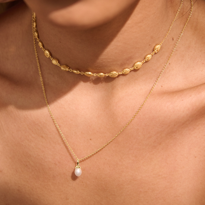 Murkani Connected Ocean Dreamer Pearl Charm Necklace 18KT Gold Plated