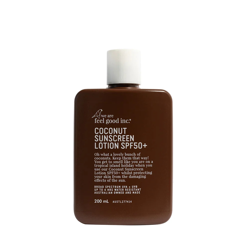 We Are Feel Good Inc. Coconut Sunscreen Lotion SPF50+ 200mL