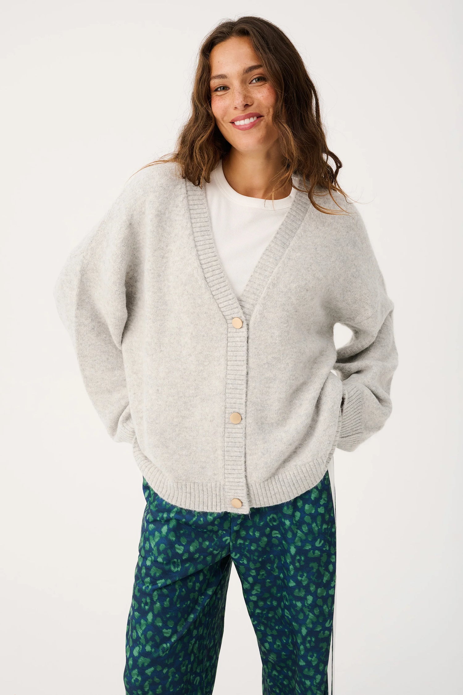 Cartel &amp; Willow Adela Cardi Grey Marle