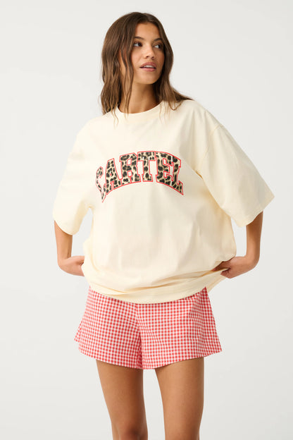 Cartel &amp; Willow Jeana Tee Buttermilk Leopard