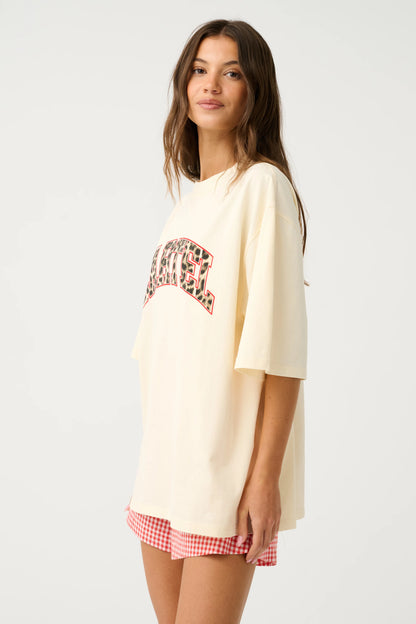Cartel &amp; Willow Jeana Tee Buttermilk Leopard