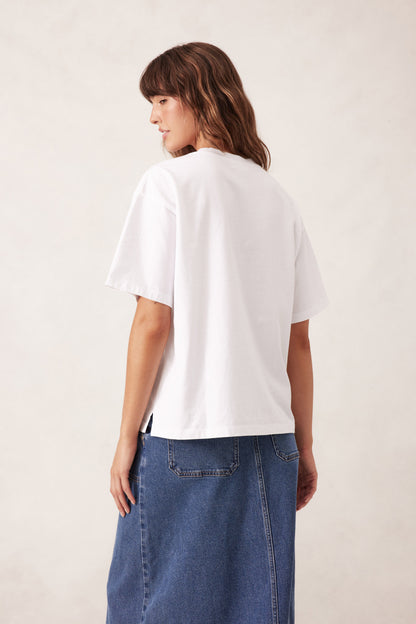 Ceres Boyfriend Tee White/Ceres 95