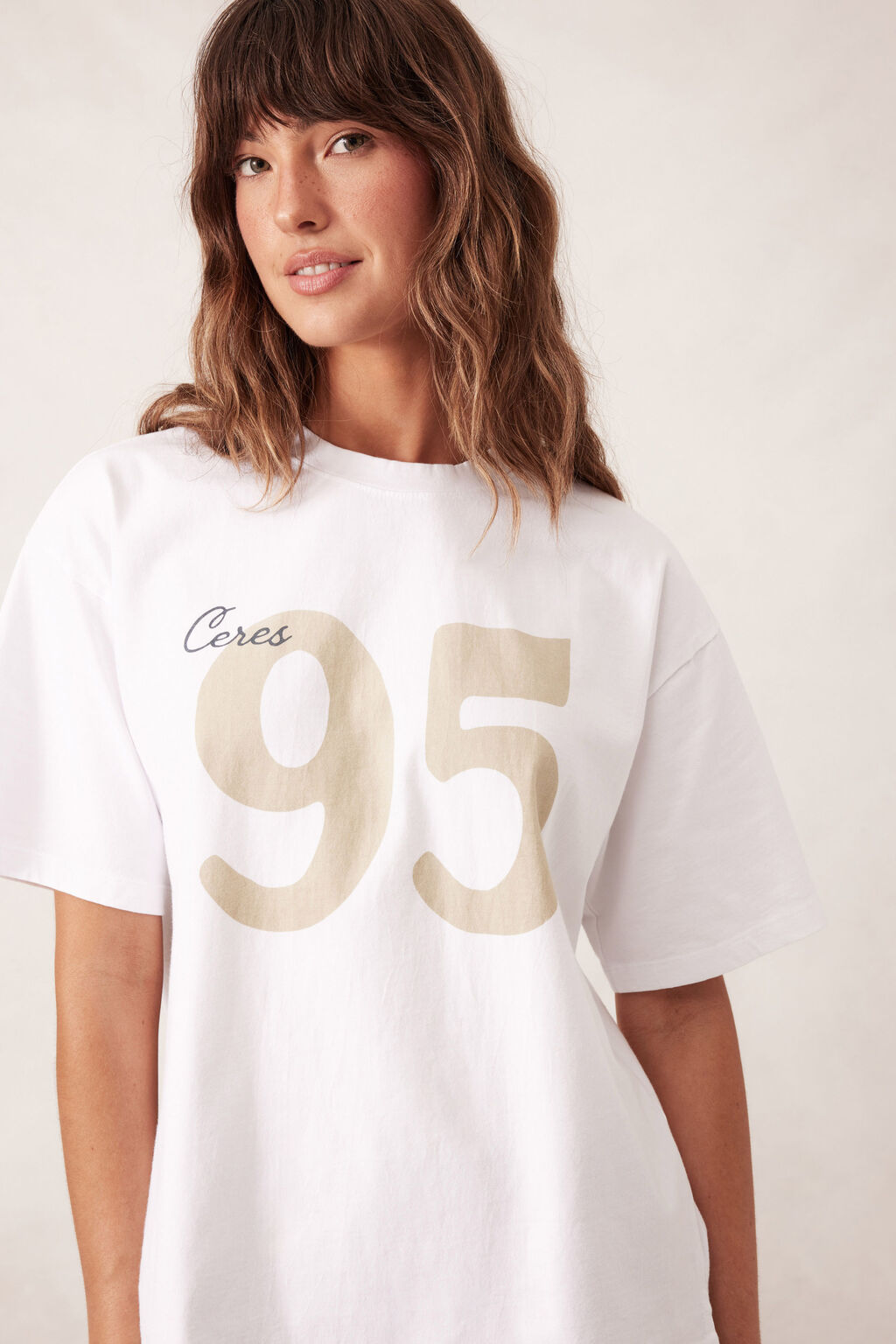 Ceres Boyfriend Tee White/Ceres 95