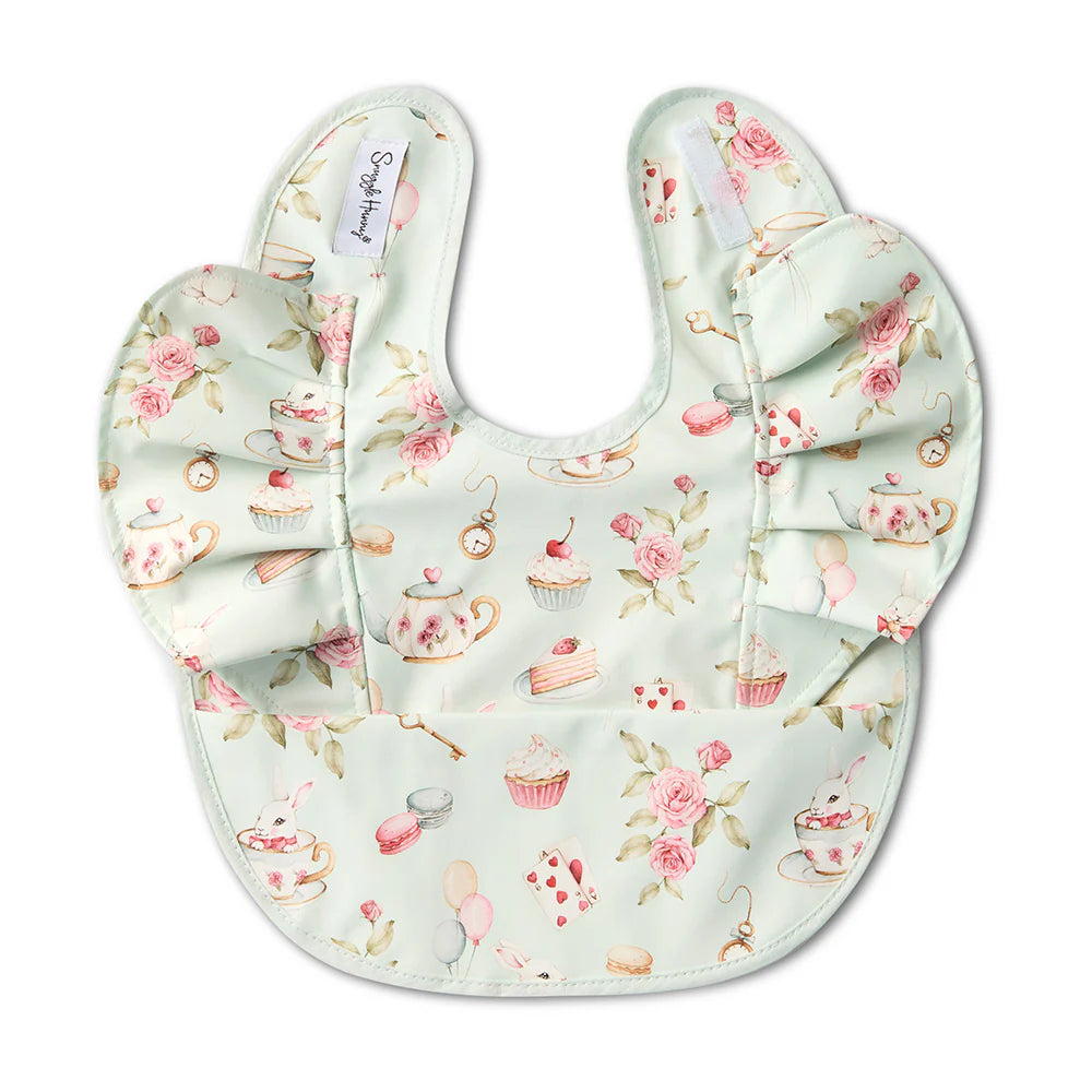 Snuggle Hunny White Rabbit Frill Snuggle Bib