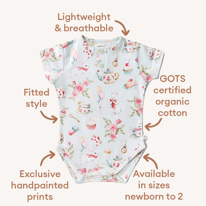 Snuggle Hunny White Rabbit Organic Bodysuit