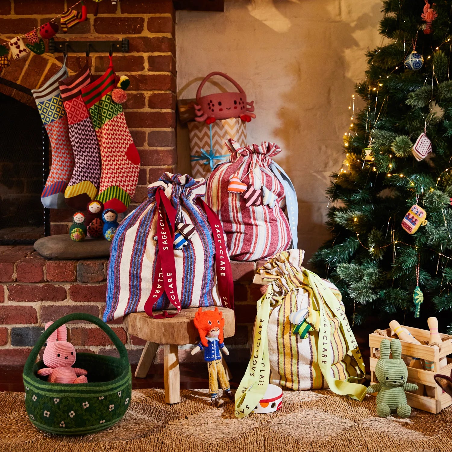 Sage x Clare Selene Santa Sack Crimson