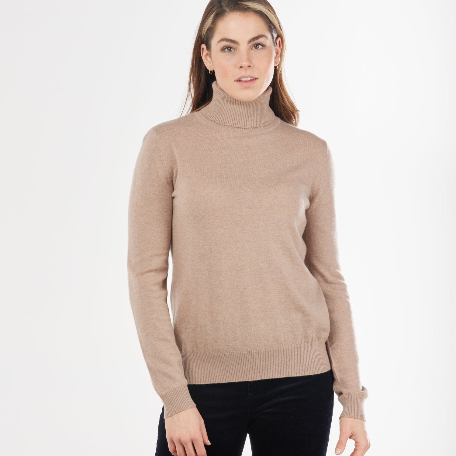 Bridge &amp; Lord Essential Roll Neck Pullover Camel