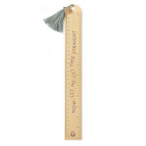 FINALLY A RULER THAT WILL MEASURE UP TO YOUR STANDARDS! AND IS CUTE TO BOOT!  DR12-1001  1.625&quot; X 13&quot; 12&quot; (30 CM) GOLD RULER GOLD LUCKY SHAMROCK CHARM &amp; MINT TASSEL RULER MADE OF COPPER