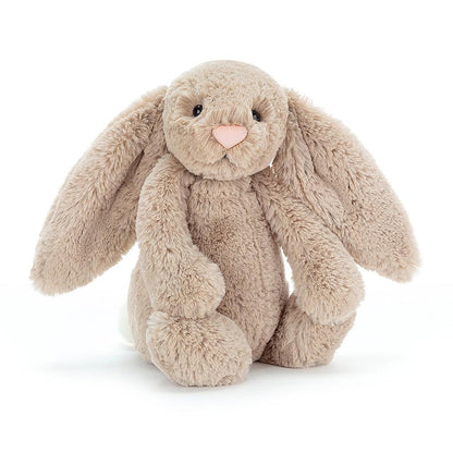 Bashful Beige Bunny is a popular fellow with scrummy-soft Jellycat fur and lovely long flopsy ears mean that with just one cuddle, you’ll never want to let go. Irresistibly cute and a perfect gift for boys or girls. Everyone treasures this little beige bunny.