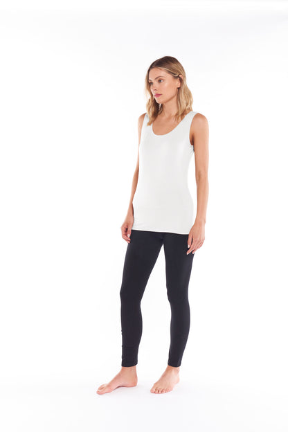 Liza is the soft feel crisp white tank and the perfect building block to your essential wardrobe that you&