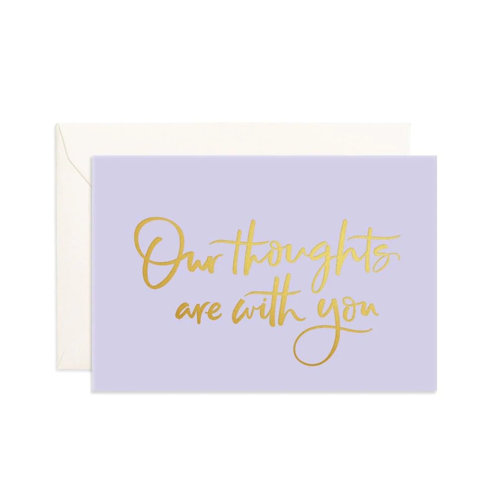 Fox &amp; Fallow Our Thoughts Purple Mini Greeting Card
