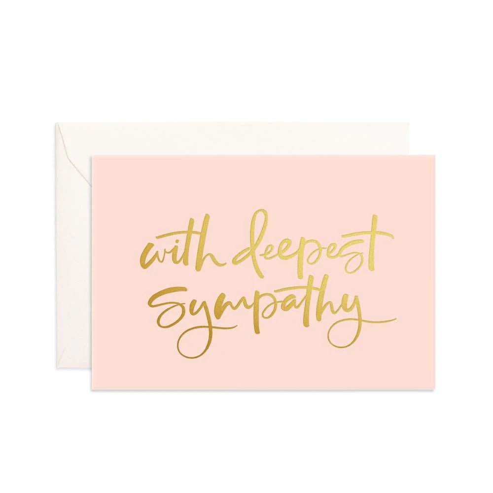 Fox &amp; Fallow Deepest Sympathy Cream Mini Greeting Card