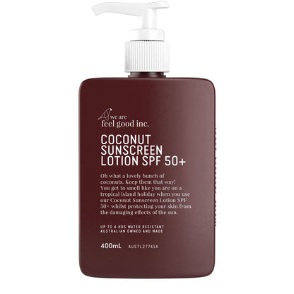 We Are Feel Good Inc. Coconut Sunscreen Lotion SPF50+ - 400ml - Casual Step