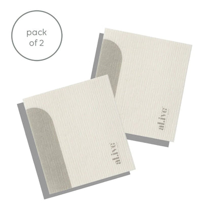 The al.ive body Dish Cloth set includes a pair of naturally-derived, biodegradable cleaning cloths.  Machine Washable Made from cotton &amp; cellulose. 100% Biodegradable &amp; compostable. Our Bio Dish Cloths are the perfect complement to your natural cleaning regime. Made from natural, biodegradable materials (cotton &amp; cellulose), these ingenious cloths can hold up to 20x their weight in liquid so are the perfect substitute for a paper towel when cleaning up spills. 