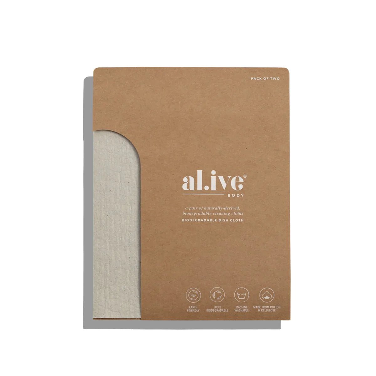 Al.ive Biodegradable Dish Cloth Set Of 2